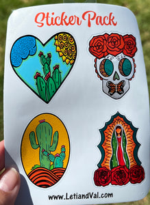Sticker pack Cactus Skull Virgin